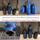 Blue Ceramic Vase Set of 3,Home Decorative Flower Vase,Small vase Set for Farmhouse Living Room Bedroom Tabletop Decor,Office Bookshelf Centerpiece Entrance Decoration by GreenHaven Gardens
