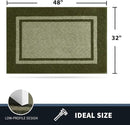 PURRUGS Dirt Trapping Door Mat 32" x 48", Non-Slip/Skid Machine Washable Entryway Rug, Shoes Scraper, Area Rug, Super Absorbent Welcome Mat for Muddy Wet Shoes and Paws, Budding Green & Sage Green by CozyNest Decor