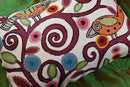 Lumbar Klimt Modern Pillow Cover | Cream, Multicolor Tree of Life, Birds, Floral Suzani Floral Pattern | 14" x 20" | 1 Count by CozyNest Decor