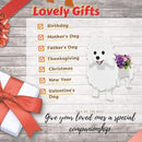 White Pomeranian Dog Planter Plant Pots,Cute Garden Dog Flower Planter,Dog Planters Birthday Gifts for Women,Office,Indoor/Outdoor Decor（9.45 * 6.65 * 12.13in） by GreenHaven Gardens