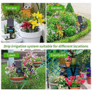 Solar Drip Irrigation System, Automatic Irrigation System for Outdoor Gardening，2200mA Battery and rain Sensing Function,for courtyards, Balconies, Gardens, 10 Potted Plants by GreenHaven Gardens