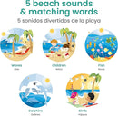 Binibi Spanish Books for Babies & Toddlers 1-3 The Beach Interactive Bilingual Sound Book with Fun Beach Sounds | Bilingual Children's Book | Spanish Learning for Kids by TinyTreasures Baby Boutique