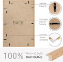 20x30 Poster Frame Set of 2 Natural Solid Oak Photo Frames with 16x24 Removable Mat Wall Hanging Large Handcrafted Frame with HD Plexiglass Wall and Tabletop Display Large Picture Frame by CozyNest Decor