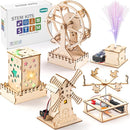 Yutin 5 Individual STEM Science Kits for Kids, Wood Arts and Craft Kits, STEM Toys for Boys Girls Age 8-12 5-7 8 10 12 13 14 Gift Idea, 3D Puzzles Building Engineering Model Set by TinyTreasures Baby Boutique