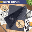 Carbon Paper for Tracing Transfer-Paper Pad, 30 Pcs Black Graphite Copy Paper for Tracing Drawing Patterns on Wood Projects Canvas Fabric Lettering Sketching Art Supplies, A4 8.3 X 11.8 Inch by TinyTreasures Baby Boutique