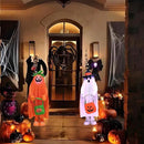 37" Front Porch Light up Halloween Ghost Figure Décor, Kit Standing Trick or Treat Indoor and Outdoor Decorations-Start by CozyNest Decor