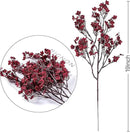 Sggvecsy 15 Pcs Babys Breath Artificial Flowers Gypsophila Bouquets Bulk Real Touch Fake Silk Flowers for Home DIY Floral Arrangement Table Centerpiece Fall Thanksgiving Autumn Decoration (Burgundy) by CozyNest Decor