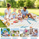 Extra Large Picnic Blanket Waterproof,80"x 80"Foldable Machine Washable Beach Blanket,Outdoor Blanket for 6-8 Adults,Suitable for Indoor Crawling,Park Beach,Camping,Hiking,Family Travel(Island) by TinyTreasures Baby Boutique