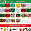 3140PCS Christmas Bracelet Making Kit, Christmas Beads Charms for Bracelets Jewelry Making Red Green Xmas Clay Acrylic Crystal Star Round Beads Letter Spacer Beads for Necklace Making DIY Crafts by TinyTreasures Baby Boutique