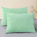 CaliTime Throw Pillow Covers Decorative 20 X 26 Inches Pack of 2 Cozy Chenille Standard Pillow Shams Cases for Couch Sofa Bed Living Room Home Grey Green by CozyNest Decor