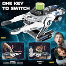 SMIESSKIDDO Hydraulic Robotic Arm - 106 Pcs Dual-Mode STEM Toy for Kids 8-12, Build & Launch Flying Disc | No Batteries, Safe Engineering Science Kit, Model Kits Gift for Boys & Girls 9 10 11 by TinyTreasures Baby Boutique