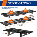 4-Pack 1.5x3FT Garage Shelving 17.7-inch-by-35.8-inch Wall Shelf Garage Storage Rack Wall Mounted Floating Shelves,Black by GreenHaven Gardens