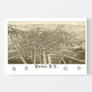 Vintage Map of Rome, New York 1886