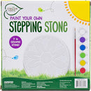 Creative Roots Mosaic Flower Garden Stepping Stone Kit, Includes 7-Inch Ceramic Stone & 6 Vibrant Paints, DIY Stepping Stone Kit for Kids Ages 6+ by TinyTreasures Baby Boutique