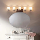 Kichler Hendrik 43" Vanity Light in Brushed Nickel, 5-Light Modern Bathroom Vanity with Satin Etched Cased Opal Glass, (43" W x 7.75" H), 5085NI by CozyNest Decor