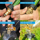 Impact Sprinkler on Tripod Base, Heavy Duty Adjustable Zinc Sprinkler Head for Lawn Yard Garden, 360 Degree Large Area Irrigation, 3/4" Connector Extension Legs Flip Locks by GreenHaven Gardens