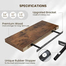Fun Memories 24 Inch Floating Shelves Wall-Mounted, 10 Inch Deep Wall Shelves, 24 x 10 Floating Shelf for Living Room Bathroom Bedroom, Rustic Brown, Set of 2 by CozyNest Decor