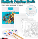 koseibal Acrylic Paint Set for Kids, Art Painting Supplies Kit with 18 Paints, 5 Canvas Panels, 8 Brushes, Table Easel, Etc, Premium Paint Set for Students, Artists and Beginner. by TinyTreasures Baby Boutique