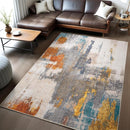 Kelarea Living Room Rug, 5x7 Rug Modern Abstract Washable Rugs Grey Faux Wool Vintage Carpets, Non Slip Rug for Bedroom, Dining Room, College Dorm, Kids Playroom, Home Office by TinyTreasures Baby Boutique