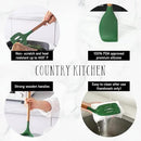 Country Kitchen Non Stick Silicone Utensil Set with Rounded Wood Handles for Cooking and Baking, 8 Piece Set, Green by CozyNest Decor