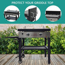5003 Hard Cover for Blackstone 28" Griddle, and 1529 Heavy Duty Grill Cover for Blackstone 28" Griddle, Black by GreenHaven Gardens