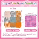 Pro 10 Inch Potholder Loom Kit for Kids & Beginners, Large Weaving Loom Crafts for Girls Age 6-12 Year Old & Adults, Gift Ideas for Birthday & Christmas, 112 Delicate Loops to Make 2 Pot Holders by TinyTreasures Baby Boutique