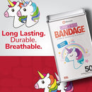 BioSwiss Bandages, Unicorn Shaped Self Adhesive Bandage, Latex Free Sterile Wound Care, Fun First Aid Kit Supplies for Kids, 50 Count by TinyTreasures Baby Boutique