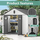 Aoxun 10X8FT Outdoor Shed with Floor, Resin Storage Shed with Lockable Door, Garden Utility Tool Shed Storage House for Backyard, Patio, Lawn by GreenHaven Gardens