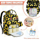 Baby Diaper Bag Backpack, Travel Diaper Bags for Baby Girl Boy Large Capacity Baby Bag Backpack for Women Sunflower by TinyTreasures Baby Boutique