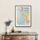 Vintage Map of Philippines 1945