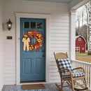 CYANBLOOM Fall Front Door Wreath: 24 Inch Large Burgundy Boxwood Eucalyptus Wreaths with Maple Bow for Rustic Farmhouse Decor - Weatherproof Outdoor Indoor All Season - Thanksgiving Halloween Decor by CozyNest Decor