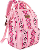 Wrangler Aztec Backpack Organized Daypack Travel Baby Bag with Stroller Strap and Side Bottle Pockets WG2204-9110PK by TinyTreasures Baby Boutique