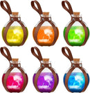 Patelai 6 Pcs Halloween Glass Potion Bottles with Belt Cork Renaissance Witch Costume Accessories Witch Props Potion Bottle for Halloween Party Decor Cosplay DIY Crafts Gift (Brown) by CozyNest Decor