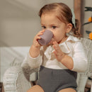 | Teenie Tiny™ Silicone Developmental Baby-Led Weaning Drinking Cups (2 pack) (Mauve and Blue Fusion) by TinyTreasures Baby Boutique