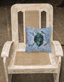 Male Blue Crab Cool Blue Water Decorative Throw Pillow 14x14 Indoor Outdoor Accent Cushion, Fabric Cover with Insert for Sofa, Bed, Porch & Living Room