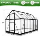Polar Aurora 8x12 FT Greenhouse, Quick Aluminum Assembly Structure Polycarbonate Greenhouse, Walk-in Greenhouses for Outdoors with Ventilated Windows, Green Houses for Outside Backyard Garden by GreenHaven Gardens