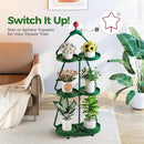 Bamworld Tree Plant Stand Indoor, 3 Tier Flower Pot Stands for Multiple Plants, Heavy Duty Metal Plant Shelf for Patio Garden Balcony Living Room Bedroom by GreenHaven Gardens