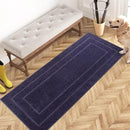 PURRUGS Dirt Trapping Door Mat 24" x 59", Non-Slip/Skid Machine Washable Entryway Rug, Dog Doormat, Super Absorbent Welcome Mat for Muddy Wet Shoes and Paws, Navy Blue by CozyNest Decor
