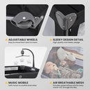 2-in-1 Pack and Play with Mattress,Baby Bassinet Bedside Sleeper, Bedside Bassinet & Baby Playpen, Easy Folding Portable Crib for Newborn to Toddlers (Dark Grey) by TinyTreasures Baby Boutique