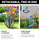 Large Tequila Rustic Sculpture, Rustic Metal Agave Plants for Outdoor, Home Decor Garden Yard Statue (Blue - L (W/Bird Feeder)) by GreenHaven Gardens