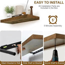 Floating Shelves 36 Inch Long, Deep Floating Shelf for Wall, 36 x 8 Floating Shelves Set of 2, 8 Inch Deep Wall Shelves for Living Room, Kitchen, Bedroom, Large Storage Shelves, Rustic Brown by CozyNest Decor
