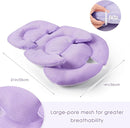 Infant Car Seat Insert for Newborn Girls Boys, Summer Mesh Baby Carseat Head Support with Strap Pads, Soft Reversible Baby Car Seat Insert Cushion Pad for Car Seat, Stroller, Bouncer, Swing, Purple by TinyTreasures Baby Boutique