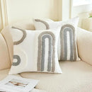 HOdo Home 18x18 Throw Pillow Covers, 2PCS Tufted Boho Jacquard Pillow Covers,Farmhouse Decorative Pillow Cover,Pillow Cases for Couch Sofa Bed Stylish Decor, Simple Textured Cushion Sham by CozyNest Decor