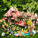 93 Pcs Fairy Garden House Resin Accessories Fairy Elves Kit Miniature Fairy Figurines Ornaments Fairy Animals Decor Outdoor for DIY Dollhouse by GreenHaven Gardens