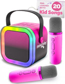 Move2Play, Karaoke Machine for Kids | Includes 20+ Kid Songs | 2 Microphones | Connect with Bluetooth | 3, 4, 5, 6, 7+ Year Old Gift | Toy for Girls, Boys, & Toddler | Birthday Present by TinyTreasures Baby Boutique
