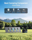 DARAN Solar Generator 192Wh with 30W Solar Panel, Portable Power Station 300W (600W Surge), 8 Outputs LiFePO4 Battery, Portable Charger for Camping, Emergency, Outdoor Off-Grid Use by TinyTreasures Baby Boutique
