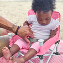 Bright Starts Pop 'N Sit Portable Booster, Indoor/Outdoor Use, Floor Seat with Feeding Tray, Pink, 6 Mos - 3 Yrs by TinyTreasures Baby Boutique