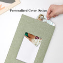 Vienrose Linen Photo Album 300 Pockets for 4x6 Photos Fabric Cover Photo Books Slip-in Picture Albums Wedding Baby Grassgreen by TinyTreasures Baby Boutique
