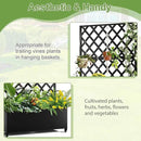 Metal Planter Trellis Box with Wheels & Drain Plug Outdoor Raised Garden Bed Patio Privacy Screen with Planter for Climbing Plants, Vegetables 73"x35"x16" Black-Diamond by GreenHaven Gardens