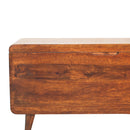 Solid Wood Curved Chestnut Blanket Box